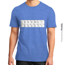 District T-Shirt (on man) Heather blue printify-dev-2
