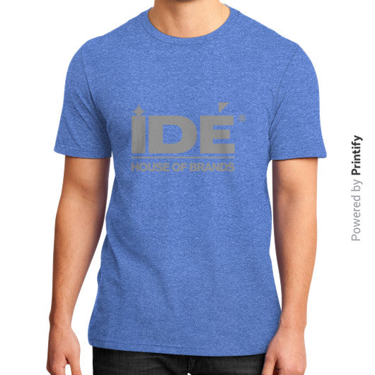 District T-Shirt (on man) Heather blue printify-dev-2