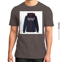 District T-Shirt (on man) Heather brown printify-dev-2