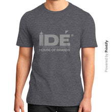 District T-Shirt (on man) Heather charcoal printify-dev-2
