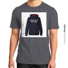 District T-Shirt (on man) Heather charcoal printify-dev-2