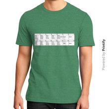 District T-Shirt (on man) Heather green printify-dev-2