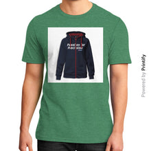 District T-Shirt (on man) Heather green printify-dev-2