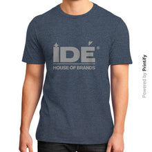 District T-Shirt (on man) Heather navy printify-dev-2