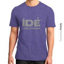 District T-Shirt (on man) Heather purple printify-dev-2