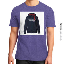 District T-Shirt (on man) Heather purple printify-dev-2