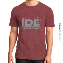 District T-Shirt (on man) Heather red printify-dev-2