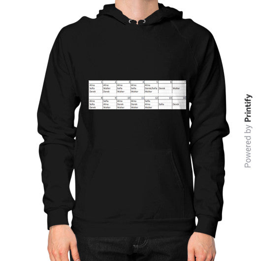 Hoodie (on man) Black printify-dev-2