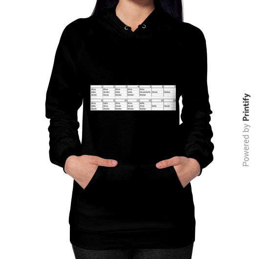Hoodie (on woman) Black printify-dev-2