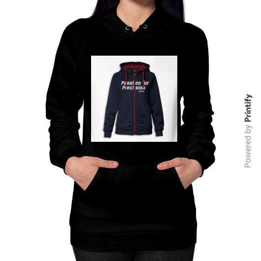 Hoodie (on woman) Black printify-dev-2