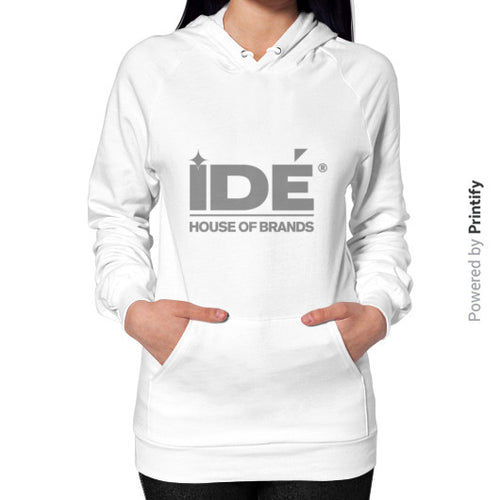 Hoodie (on woman) White printify-dev-2
