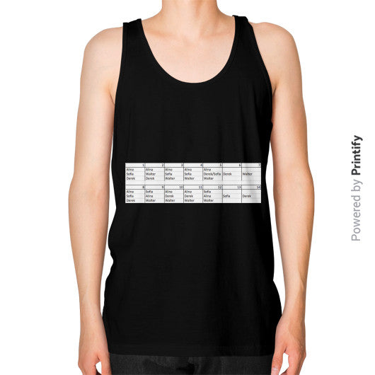 Unisex Fine Jersey Tank (on man) Black printify-dev-2