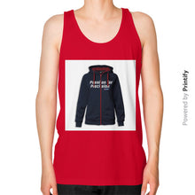 Unisex Fine Jersey Tank (on man) Red printify-dev-2