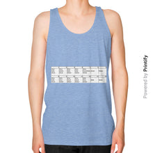 Unisex Fine Jersey Tank (on man) Tri-Blend Blue printify-dev-2