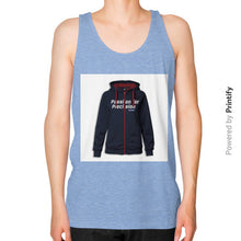 Unisex Fine Jersey Tank (on man) Tri-Blend Blue printify-dev-2
