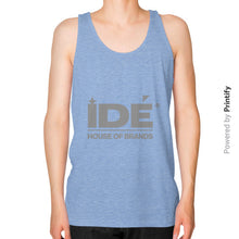 Unisex Fine Jersey Tank (on man) Tri-Blend Blue printify-dev-2