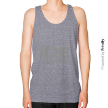 Unisex Fine Jersey Tank (on man) Tri-Blend Grey printify-dev-2