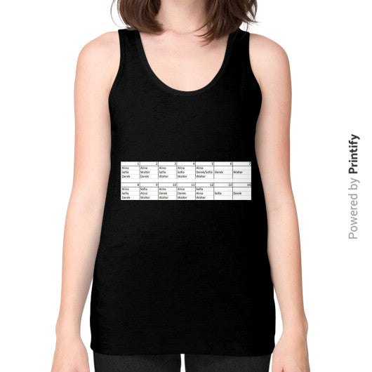 Unisex Fine Jersey Tank (on woman) Black printify-dev-2