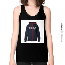 Unisex Fine Jersey Tank (on woman) Black printify-dev-2