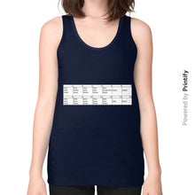 Unisex Fine Jersey Tank (on woman) Navy printify-dev-2