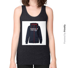 Unisex Fine Jersey Tank (on woman) Tri-Blend Black printify-dev-2