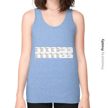 Unisex Fine Jersey Tank (on woman) Tri-Blend Blue printify-dev-2