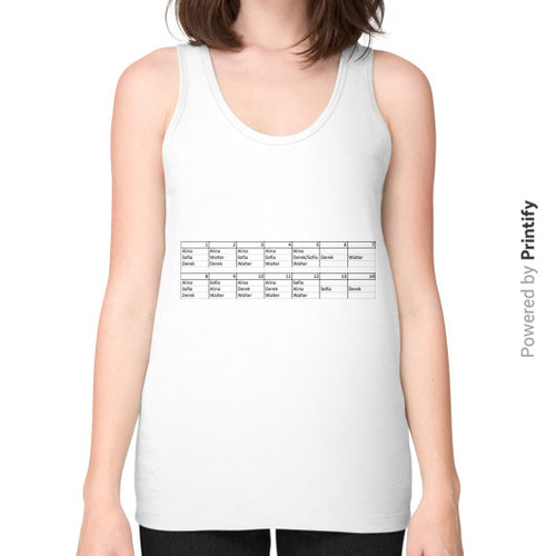 Unisex Fine Jersey Tank (on woman) White printify-dev-2