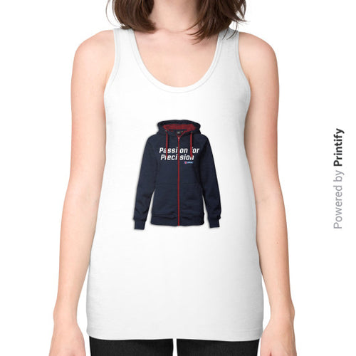 Unisex Fine Jersey Tank (on woman) White printify-dev-2