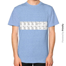 Unisex T-Shirt (on man) Tri-Blend Blue printify-dev-2