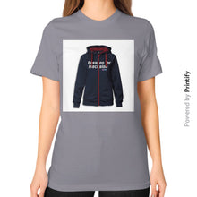 Unisex T-Shirt (on woman) Slate printify-dev-2