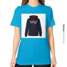Unisex T-Shirt (on woman) Teal printify-dev-2