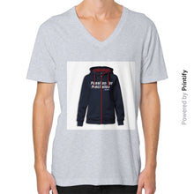 V-Neck (on man) Heather grey printify-dev-2