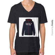 V-Neck (on man) Tri-Blend Black printify-dev-2