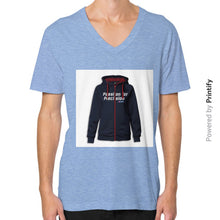 V-Neck (on man) Tri-Blend Blue printify-dev-2