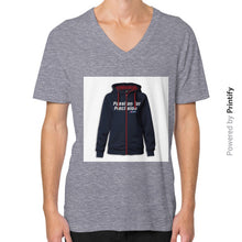 V-Neck (on man) Tri-Blend Grey printify-dev-2