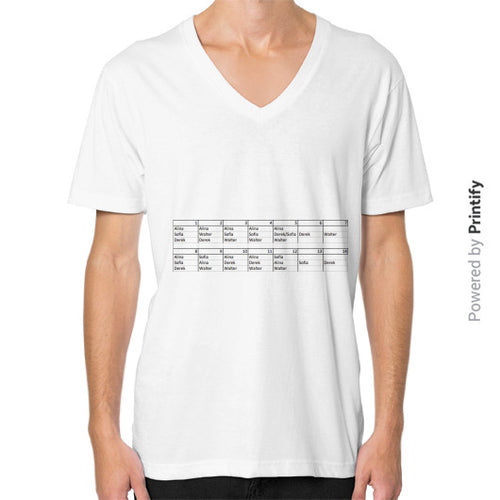 V-Neck (on man) White printify-dev-2