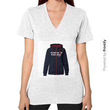 V-Neck (on woman) Ash grey printify-dev-2