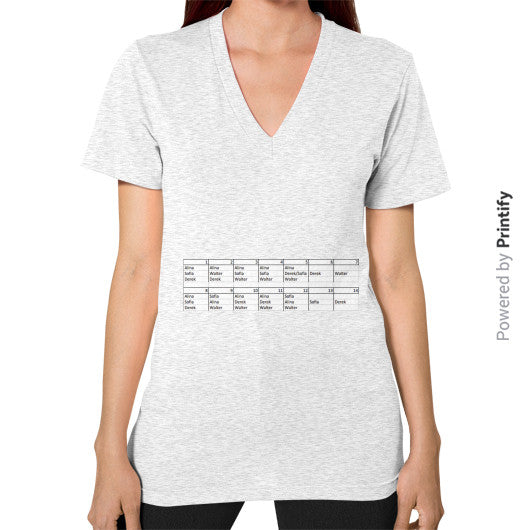V-Neck (on woman) Ash grey printify-dev-2
