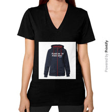 V-Neck (on woman) Black printify-dev-2