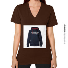 V-Neck (on woman) Brown printify-dev-2