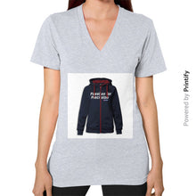 V-Neck (on woman) Heather grey printify-dev-2