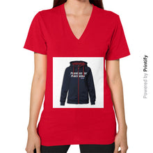 V-Neck (on woman) Red printify-dev-2