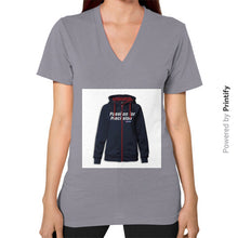V-Neck (on woman) Slate printify-dev-2