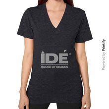 V-Neck (on woman) Tri-Blend Black printify-dev-2