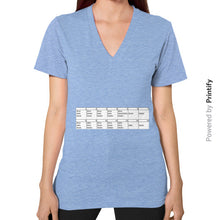 V-Neck (on woman) Tri-Blend Blue printify-dev-2