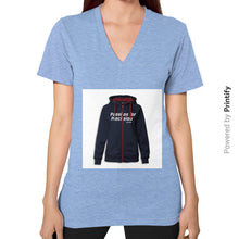 V-Neck (on woman) Tri-Blend Blue printify-dev-2