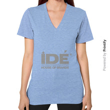 V-Neck (on woman) Tri-Blend Blue printify-dev-2