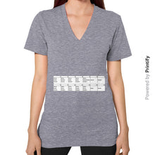 V-Neck (on woman) Tri-Blend Grey printify-dev-2