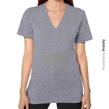 V-Neck (on woman) Tri-Blend Grey printify-dev-2