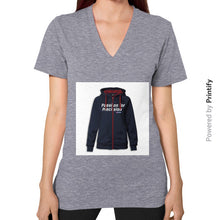 V-Neck (on woman) Tri-Blend Grey printify-dev-2